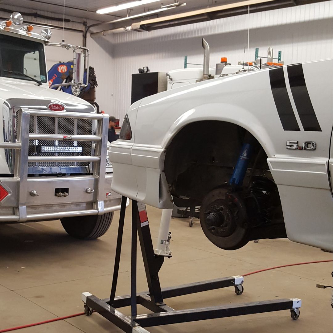 Classic Mustang Getting Brake Repair